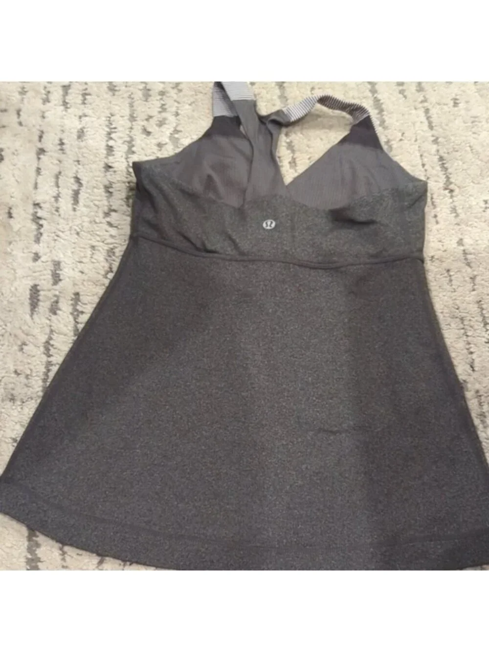 LULULEMON Deep Breath Tank Heathered wren striped Tank Top